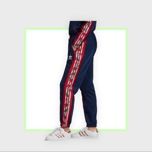 Adidas rose print detail track pant.